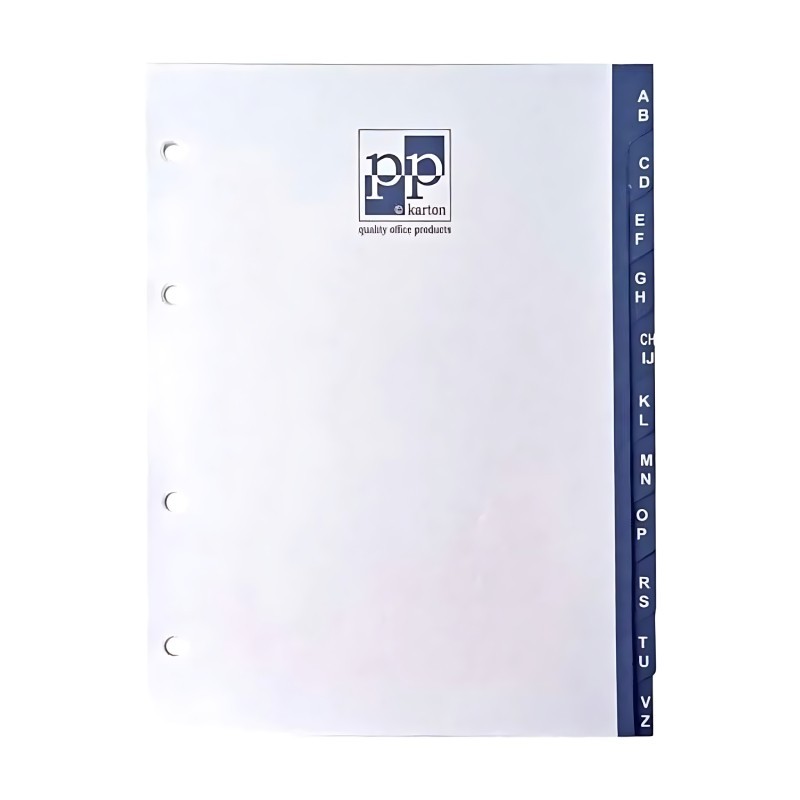 Rozlišovače papierové A5, biele, A-Z, sada 11 ks