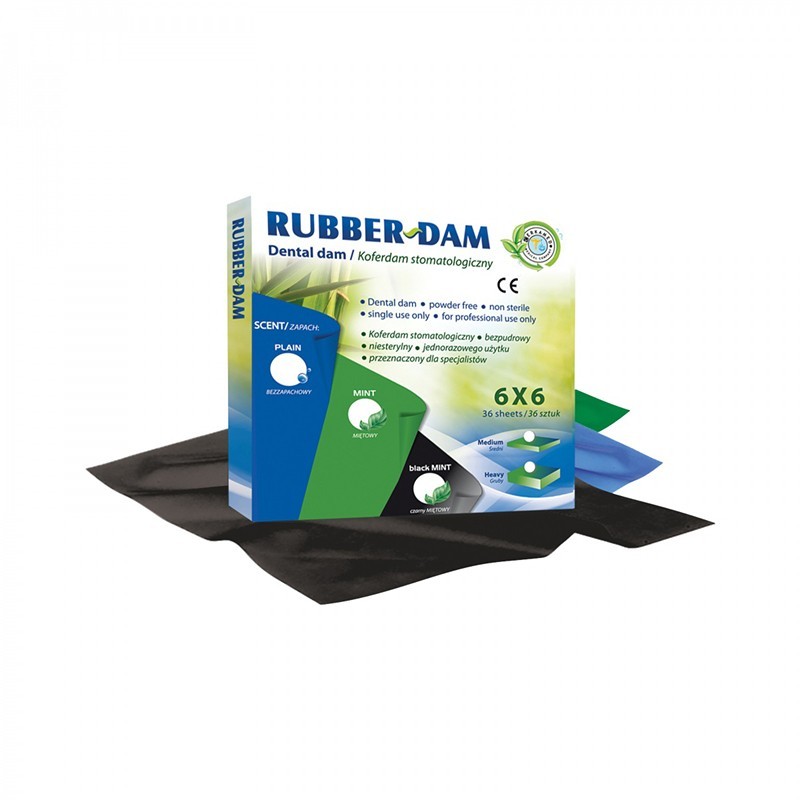 Rubber-Dam, kofferdamové blány, 36 kusů