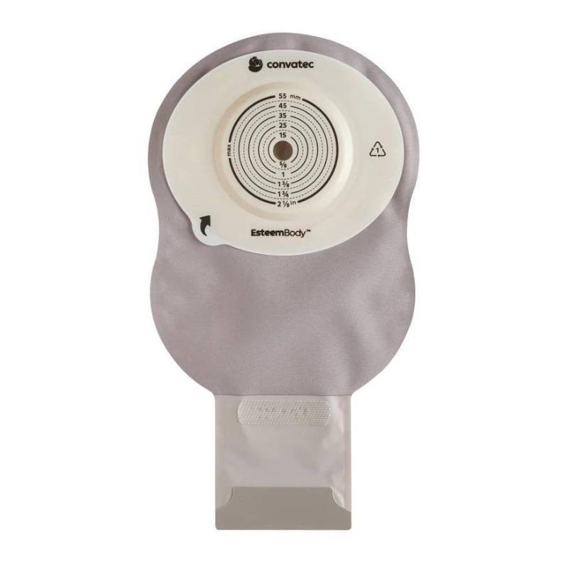 Sáček 1D Esteem Body Soft Convex výpustný, hl. 4 mm, V1/10-45 mm, šedý, s okénkem, velký, 10 ks