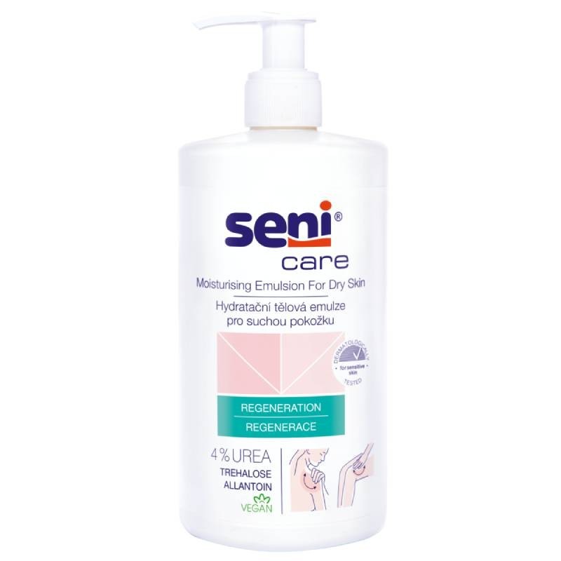 Seni Care hydratační tělová emulze pro suchou pokožku 4% urea, 500 ml
