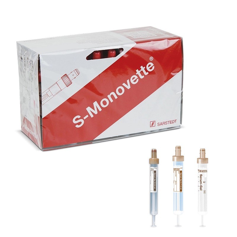 Skúmavka S-Monovette 7,5 ml Serum + gel, 50 ks, hnedá zátka