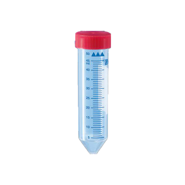 Skúmavka Sarstedt 50 ml; PP; 114/28 mm; červený uzáver, sterilné, 25 ks