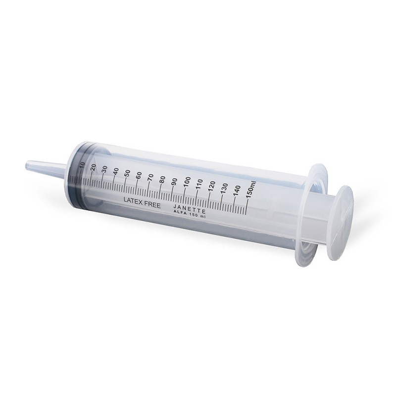 Stříkačka výplachová Janette 150 ml - třídílná,  Luer, bez příslušenství, sterilní