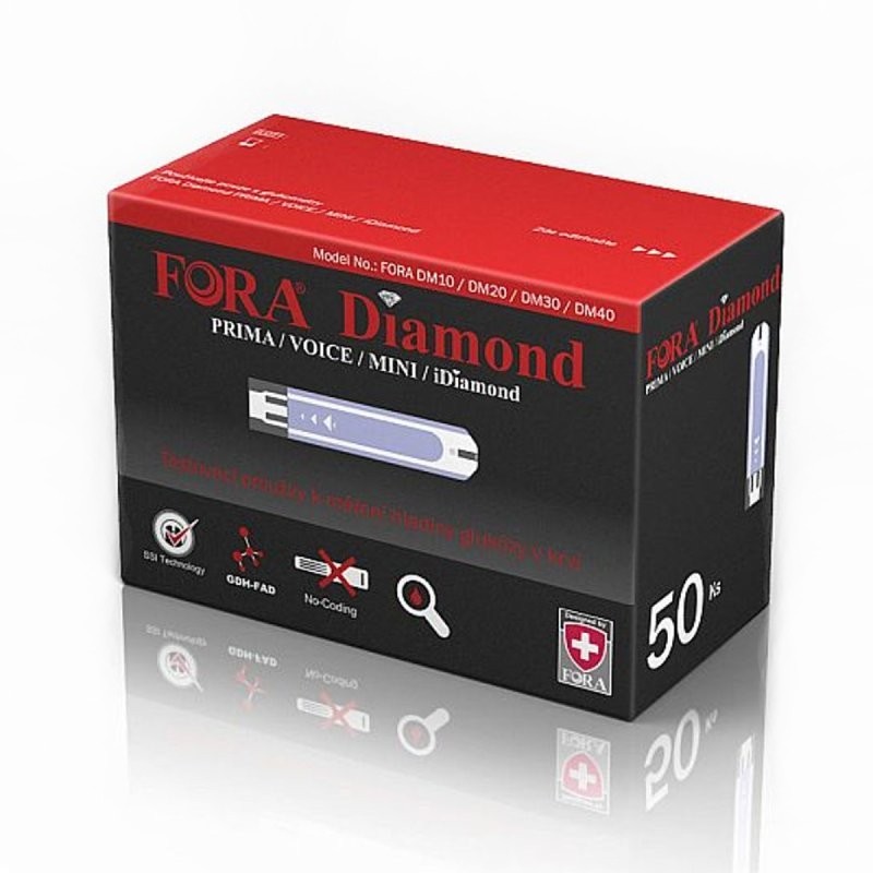 Testovací proužky FORA Diamond (TD-4365) pro měření cukru v krvi