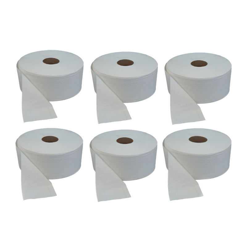 Toaletní papír Jumbo M, 23 cm, 2-vrstvý, 6 ks