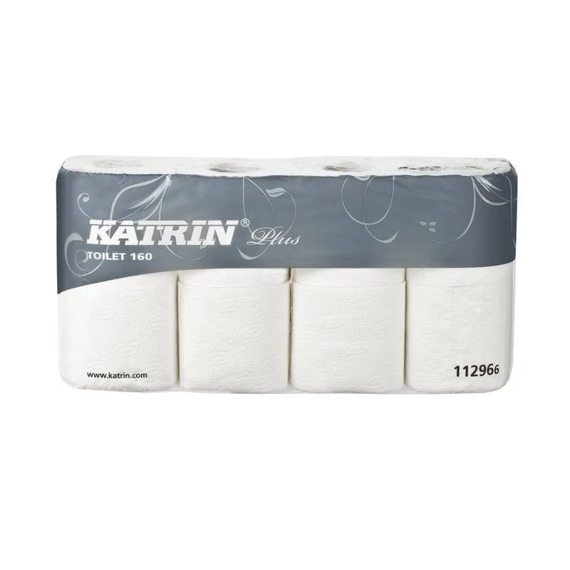 Toaletní papír Katrin, 2vrstvý, bílý, 8 rolí v balení