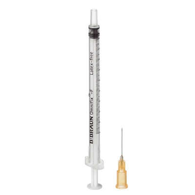 Tuberkulínová injekční stříkačka s jehlou Omnifix-F Duo 1 ml, 100 ks