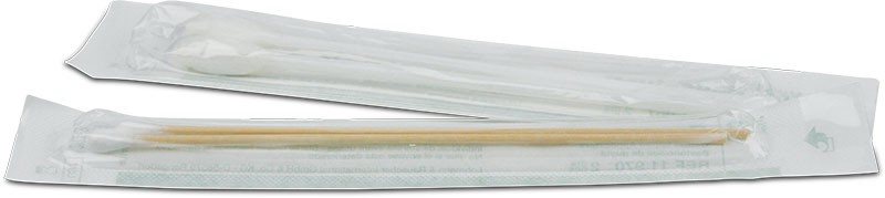 Tyčinka vatová – sterilní 15 cm, á 2ks malá hlavička = 1 bal, exp 10/2021