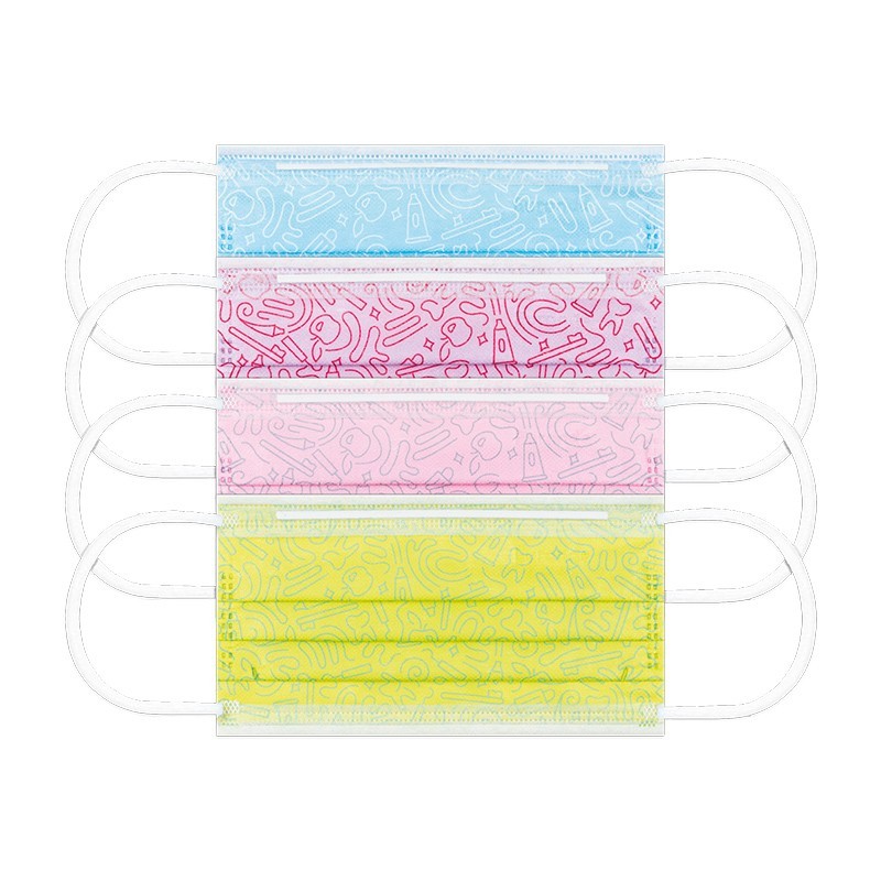 Ústenky Graffiti s gumičkou 3-vrstvé, 50 ks