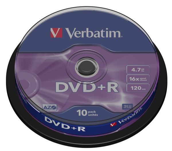 Verbatim DVD+R 4,7GB 16x, 10 ks