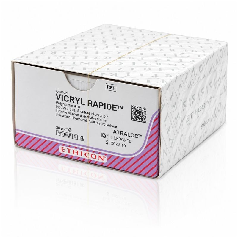 Vicryl Rapide bezfarebný 4/0 45cm PS-2 Prime MP, 36 ks