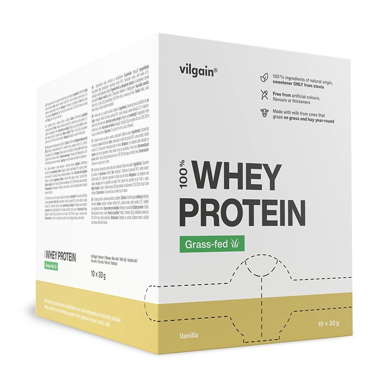 Vilgain Grass-Fed Whey Protein vanilka 300 g (10 x 30g)