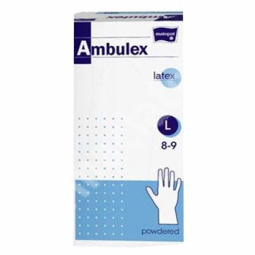 Vyšetrovacie rukavice Ambulex latex, púdrované, 100 ks