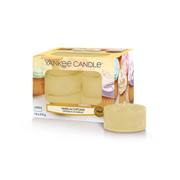 Yankee Candle čajové svíčky 12 x 9,8g Vanilla Cupcake