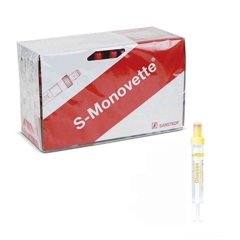 Zkumavka S-Monovette 2,6 ml Na-fluorid +K2 Edta žlutá, 50 ks, exp 02/2023