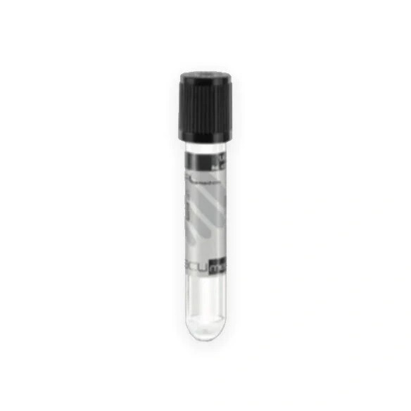 Zkumavka Vacumed, polouzavřená sedimentace 1,8 ml, černý uzávěr, 100 ks, exp. 10/2025