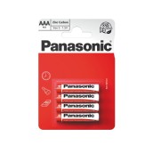 Baterie zinkouhlíková Panasonic R03 4BP AAA Red, 4 ks