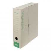 Box archivační A4 EMBA 330 x 260 x 110 mm, přírodní/zelená