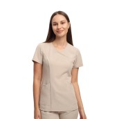 Dámská halena vypasovaná, Elegant Stretch, béžová