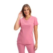 Dámská halena vypasovaná, Elegant Stretch, korálová