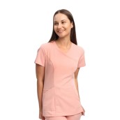 Dámská halena vypasovaná, Elegant Stretch, meruňková