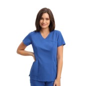 Dámská halena vypasovaná, Elegant Stretch, tmavě modrá