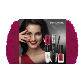 Dermacol sada - riasenka XXL volume + lak na nechty 5 days stay č. 53 + hyaluron matný rúž. č. 6