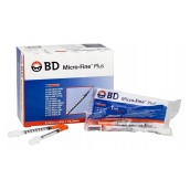 Inzulinová stříkačka BD, 1 ml U-100 29G x 12,7 mm, 100 ks