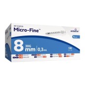 Inzulinová stříkačka Embecta 0,3 ml, U100, 30G, 8 mm, 100 ks