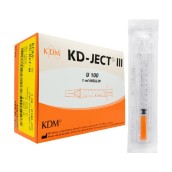 Inzulinová stříkačka KD-JECT III, 1 ml, U-100, 30G, 0,30 x 12,7 mm, 100 ks