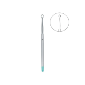 Jednorazová kyreta Lupus podľa Foxa, dĺžka 14,5 cm, priemer 6 mm, kovová, 25 ks