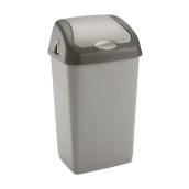 Koš odpadkový výklopný, šedý, 18 l