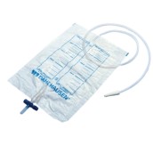 Močové - urinální sáčky 2000 ml, 90 cm, křížový uzávěr, nesterilní, 25 ks