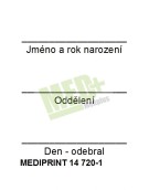 Nálepka na krevní zkumavku na výšku, 250 ks