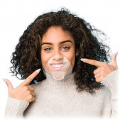 Ochranný štít na nos a ústa Mouth Shield s gumičkami za uši, 2 ks