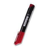 Popisovač permanentný Kores - červený, skosený hrot