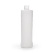 Prázdná láhev,  HDPE, bílá -transparentní, 500 ml - bez rozprašovače S80 28/410