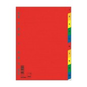 Rozlišovače plastové A4, barevný, sada 1-10