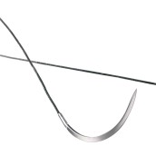 Šicí materiál Silkam čierny 7/0 (0,5) 45 cm 2XDSMP7(M), 36 ks