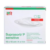 Suprasorb P sensitive border 10x10cm, krytí silikonové, pěnové, sterilní (bal.10ks)
