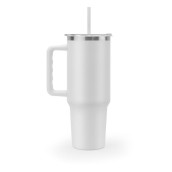 Cestovný termohrnček XL, 1300 ml, matný biely