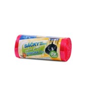 Sáček do koše HDPE na odpad TOP 30 l, 50 ks/role, červený