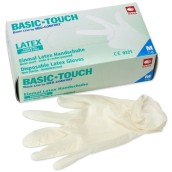 Vyšetřovací rukavice Basic Touch latex, nepudrované, 100 ks