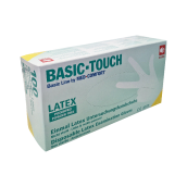 Vyšetřovací rukavice Basic Touch latex, nepudrované, vel. XS, 100 ks