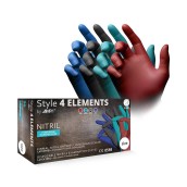 Vyšetřovací rukavice Style 4 Elements, nitril, nepudrované, mix barev, 96 ks