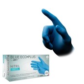Vyšetrovacie rukavice Blue Eco-Plus nitril, nepúdrované, modré, XXL, 100 ks