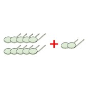 Zubné zrkadlo, ploché, 12 ks