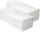 Papírové ručníky IDEAL 100% celulóza, 2-vrstvé, bílé, skládané Z-Z, 3200 ks