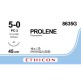 Prolene modrý 5/0 45 cm PC-3, 12 ks
