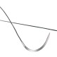 Šicí materiál Silkam čierny 7/0 (0,5) 45 cm 2XDSMP7(M), 36 ks